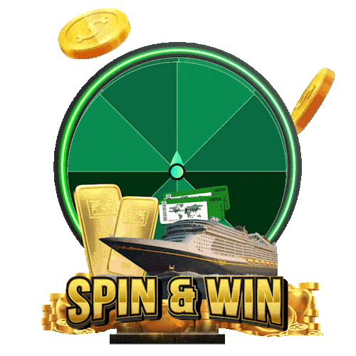 Floating wheel image that navigates to Fortune Wheel page